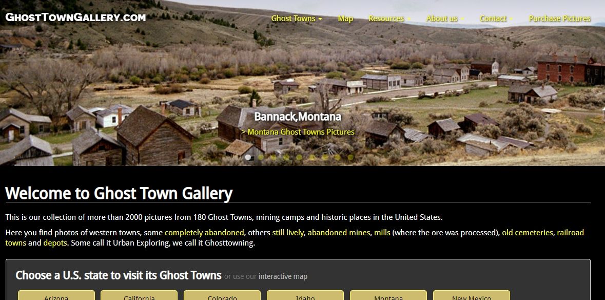ghosttowngallery screenshot