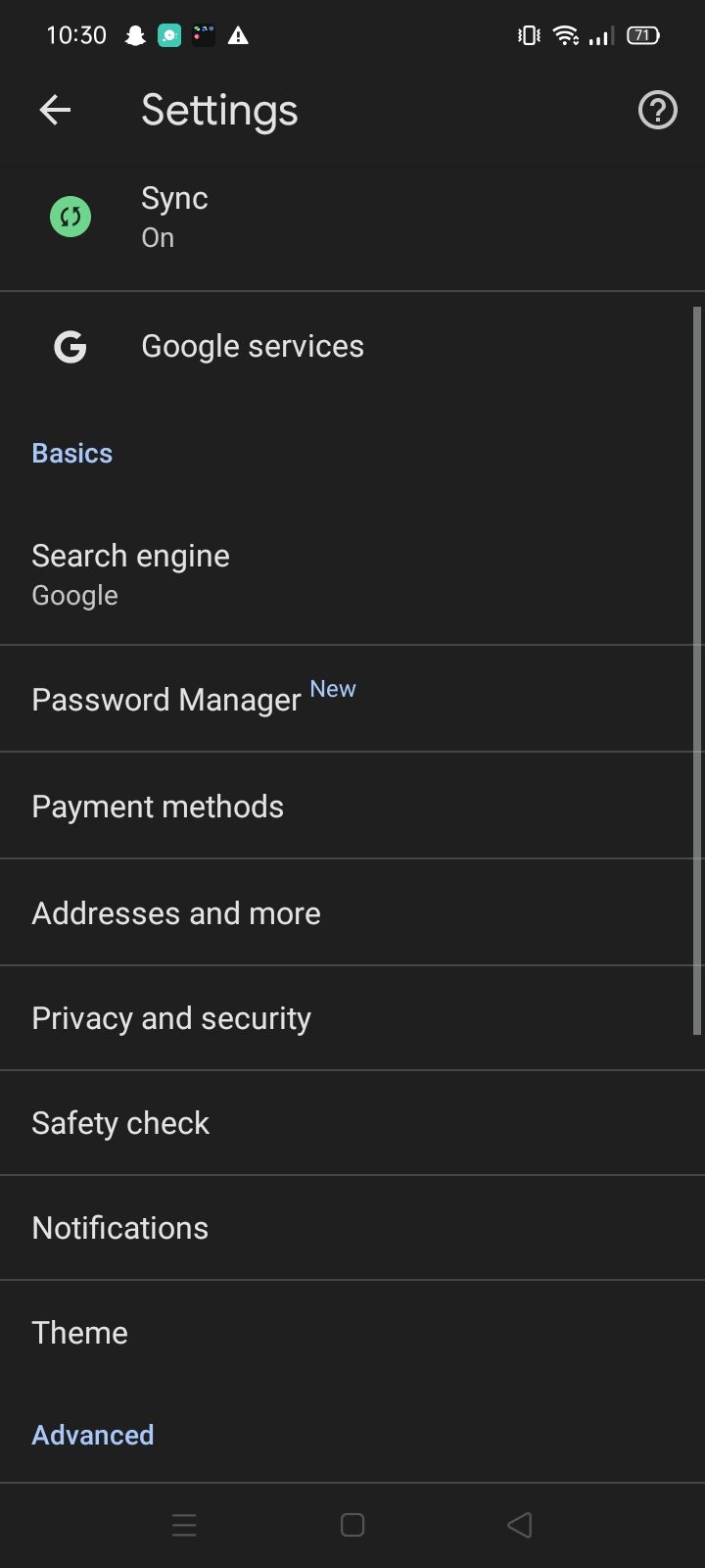 Go to Notifications in Chrome Settings on Android
