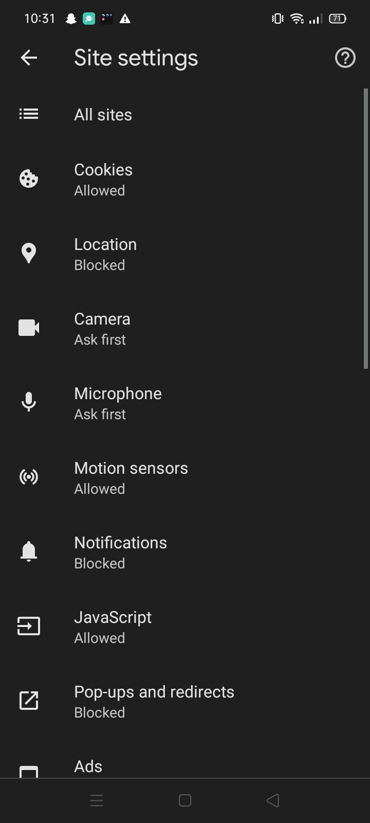 Go to Notifications in Chrome Site Settings on Android