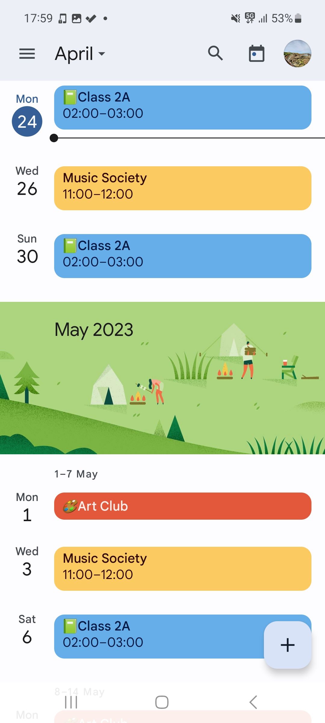 Google Calendar Schedule View