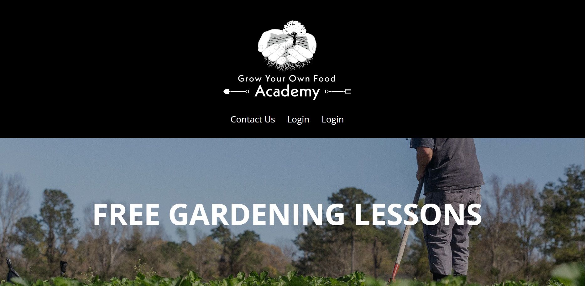 Lessons page on Grow Your Own Food website