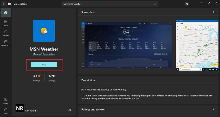 How to install the Microsoft Weather App 