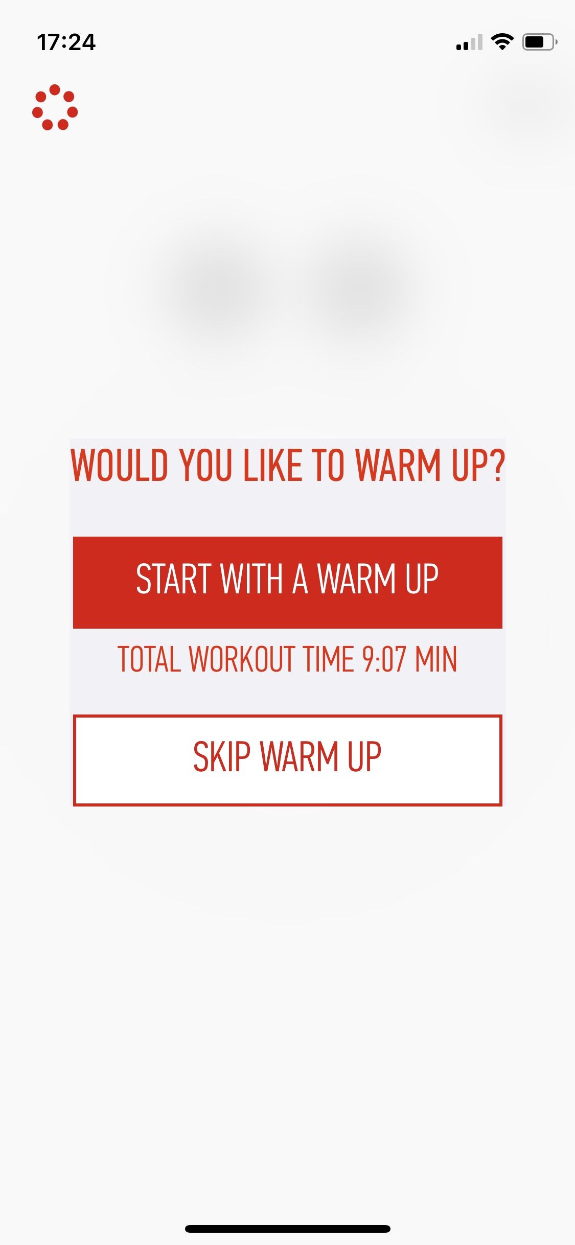J&J 7 minute workout app settings