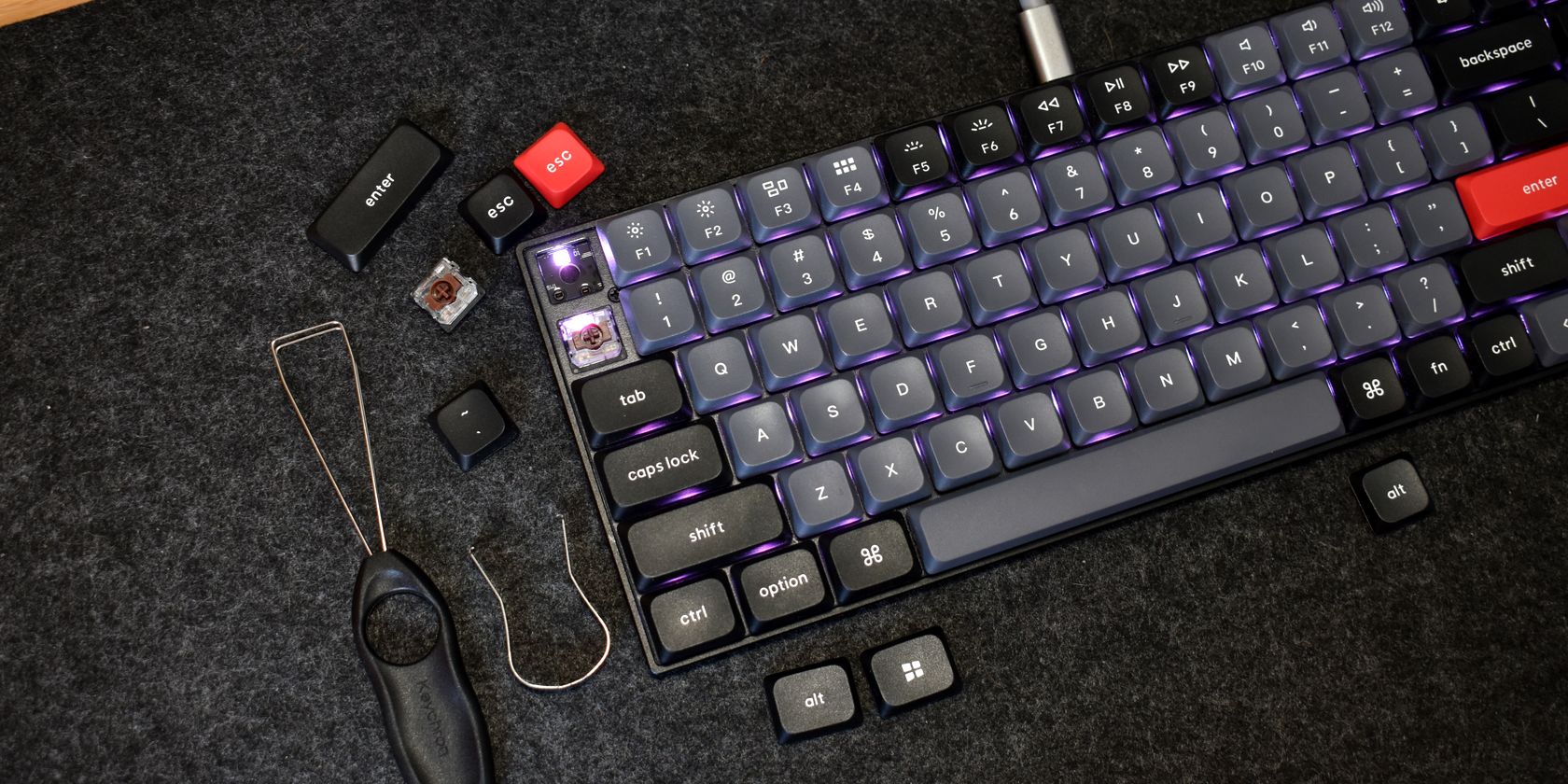 keychron s1 top down with tools