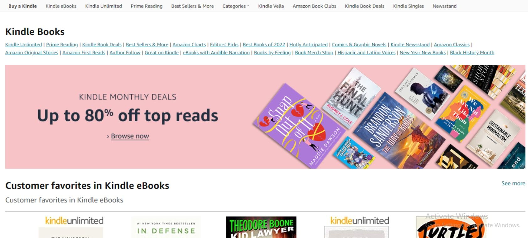 Prime members access free eBooks, audiobooks, magazines, and more