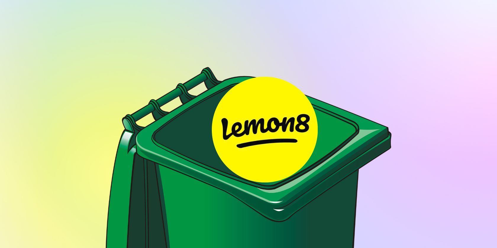 Lemon8 Logo in trash can