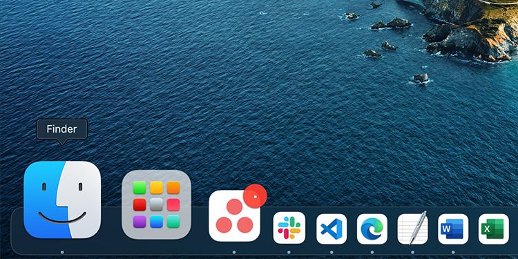 macOS dock showing apps on standby