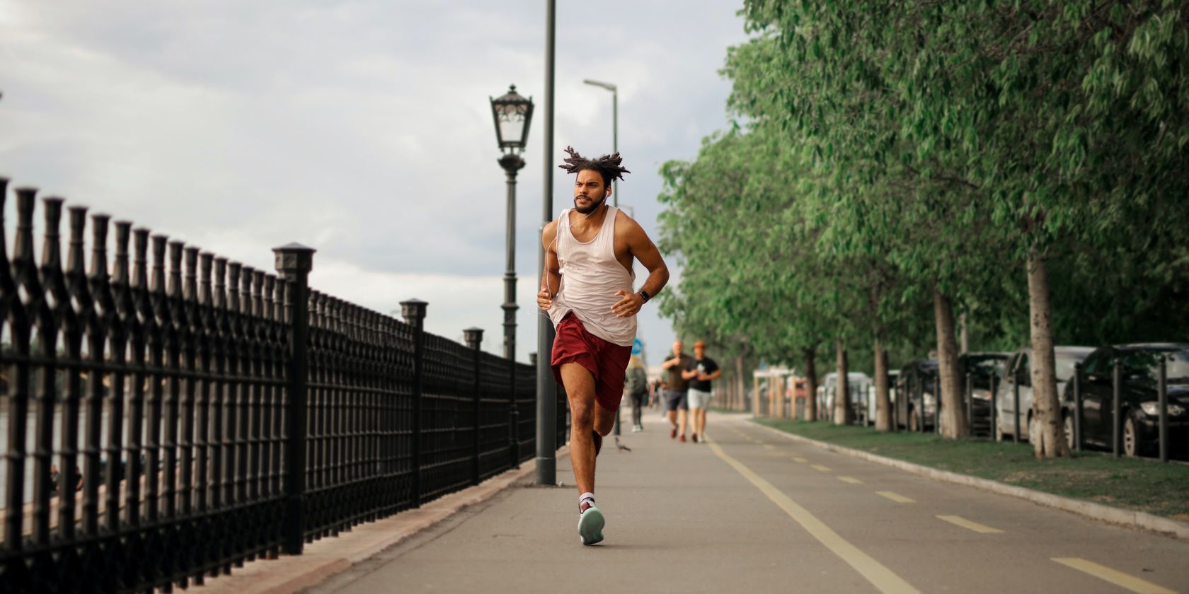 man jogging outdoors on pathway