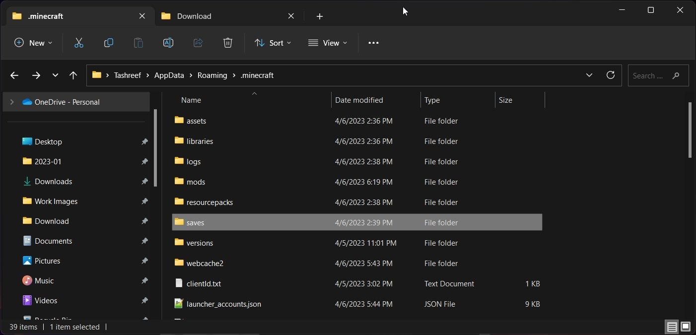 Minecraft Enregistre Le Dossier Explorateur De Fichiers Windows