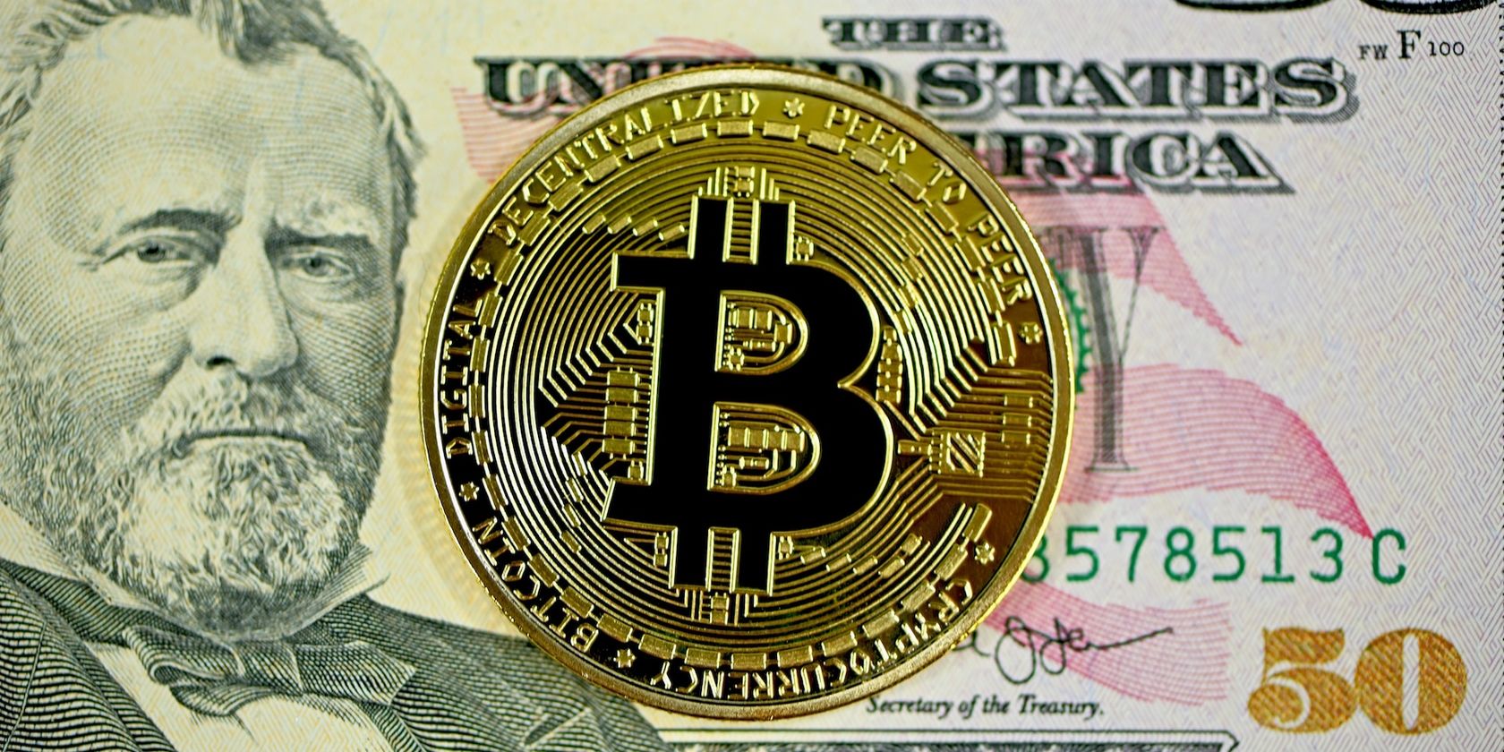 Bitcoin on a $50 bill