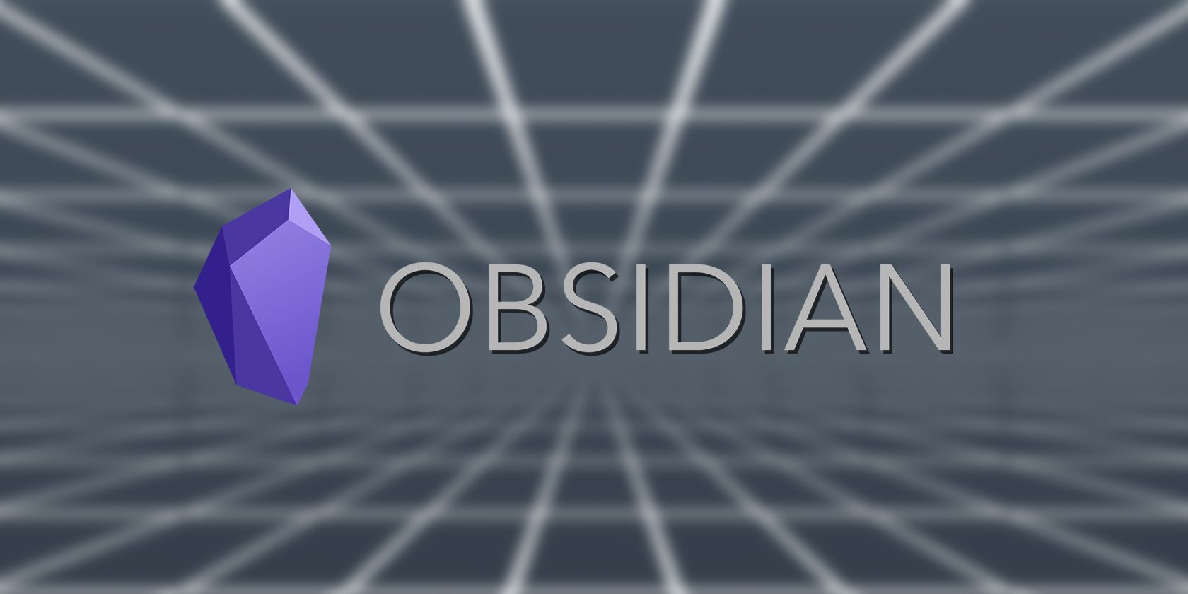 Obsidian logo on a double grid