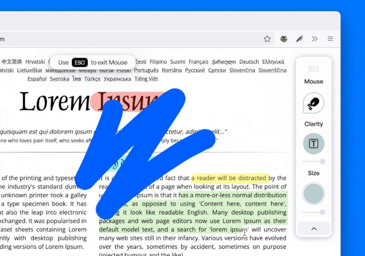 Marker.Ink is a Firefox extension for highlighting and scribbling on web pages with a focus on privacy and open-source values