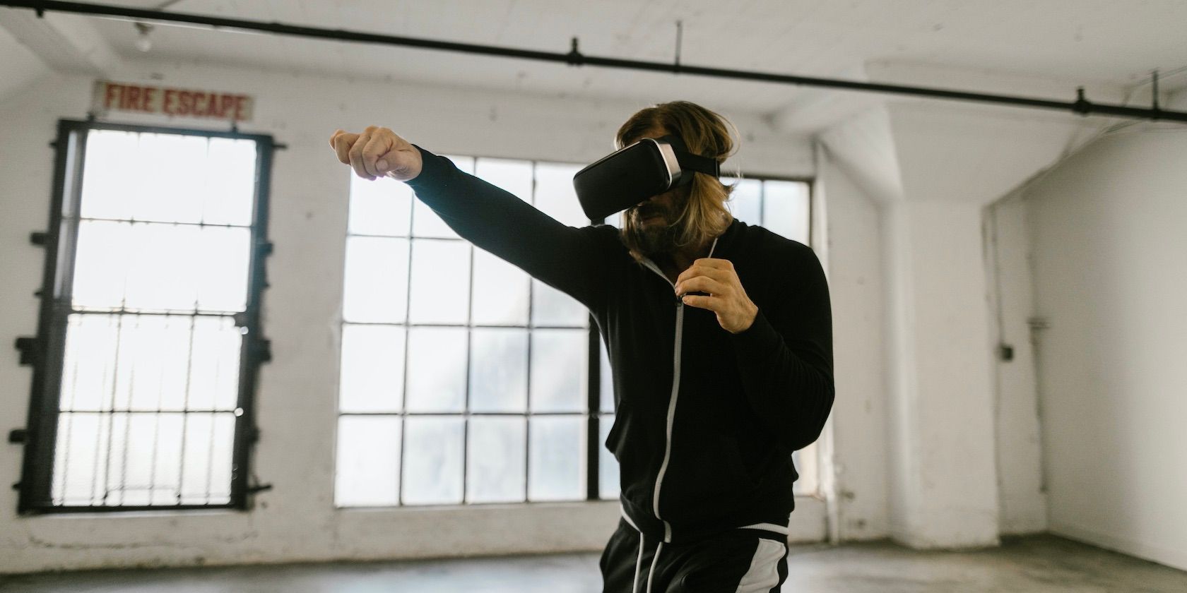 person vr boxing workout sport
