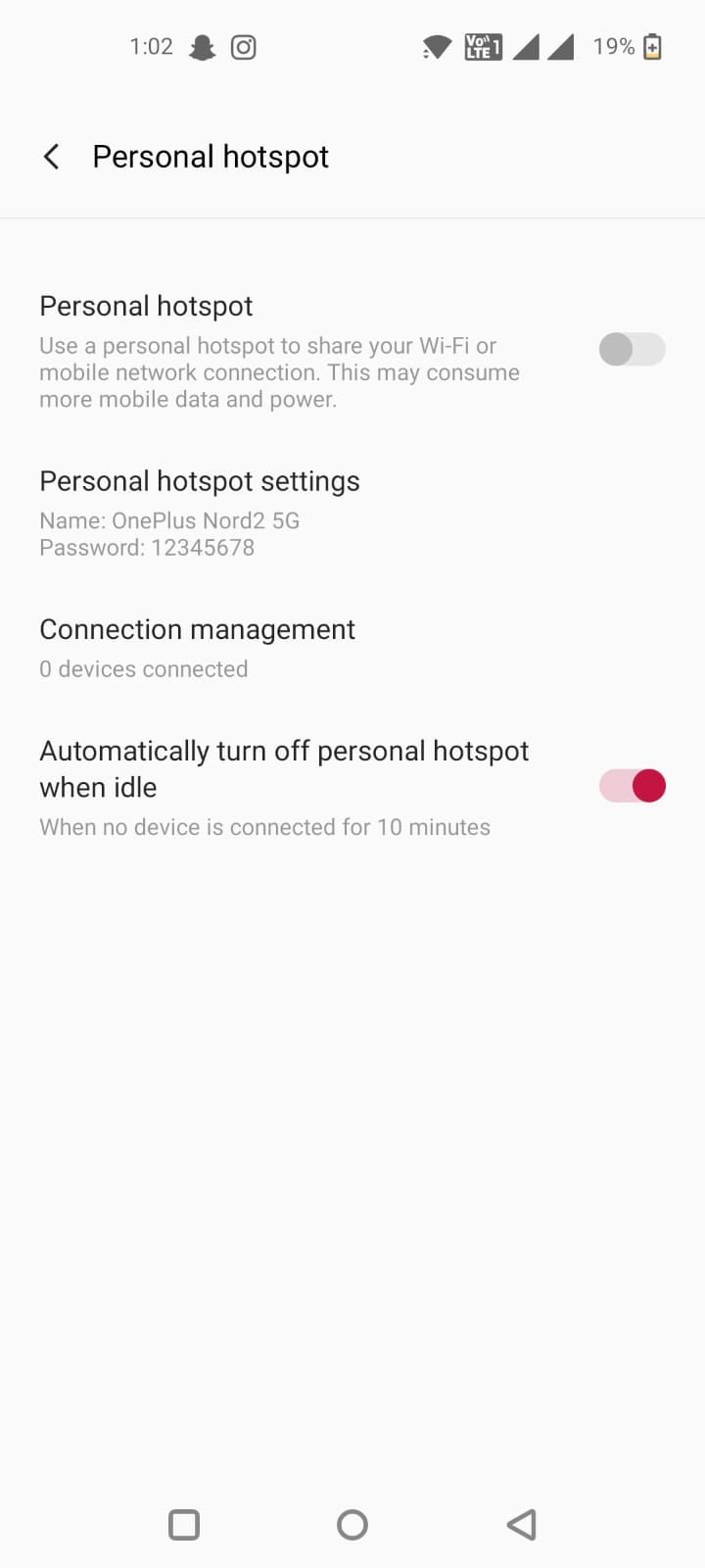 disabling the option to automatically turn off hotspot