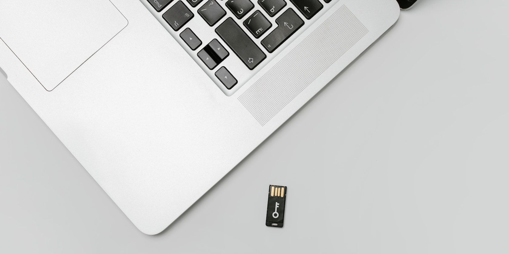 A memory card near a laptop