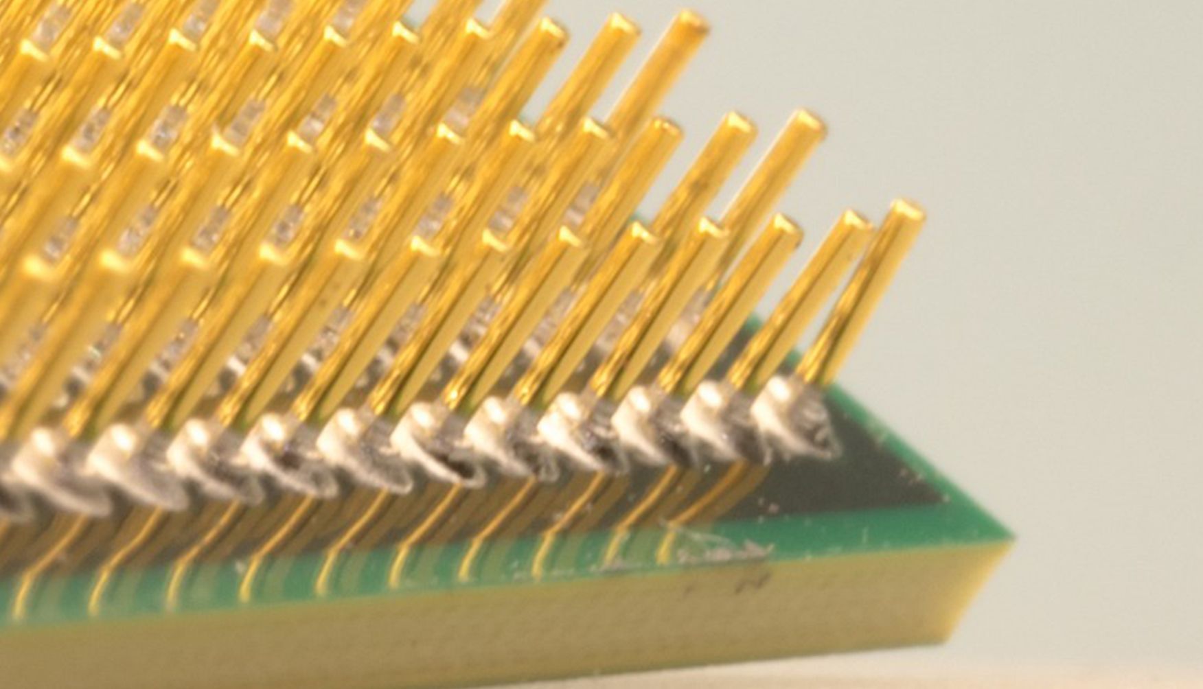Photo of bent pin on PGA CPU