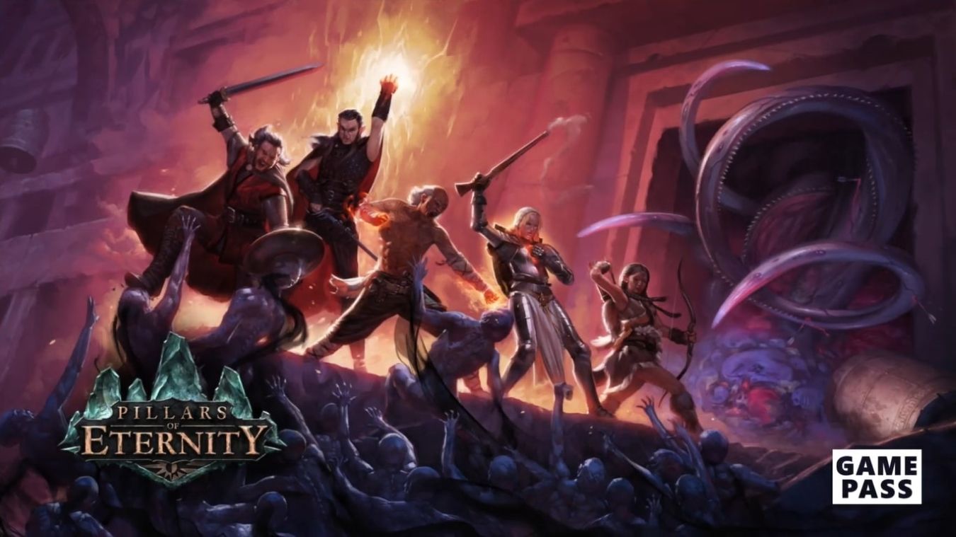 A screenshot of the loading screen for Pilars of Eternity on an Xbox Series X 