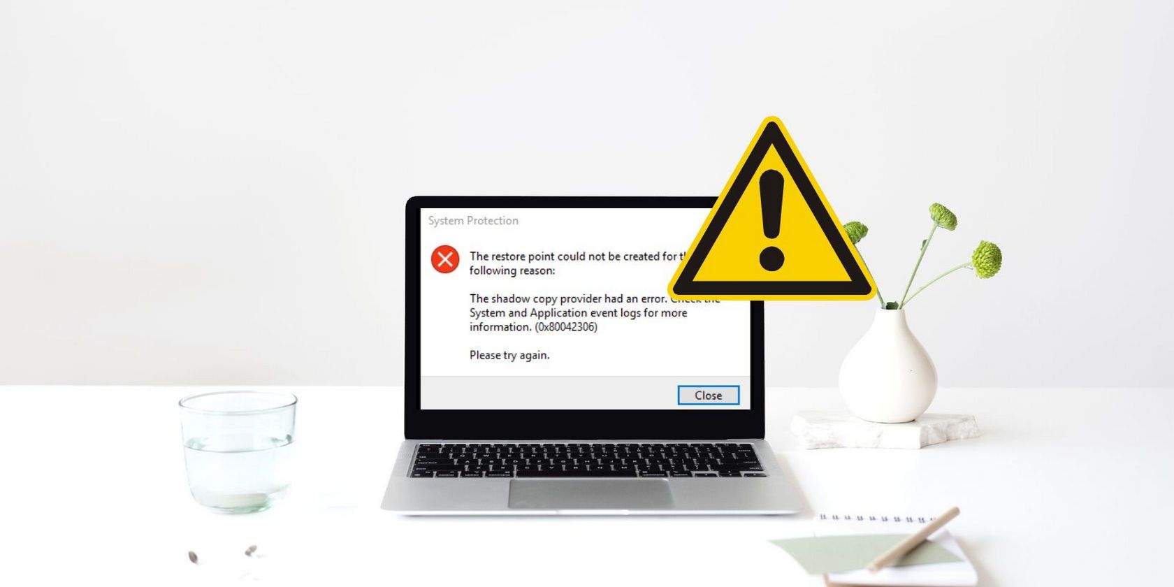Restore point error in Windows laptop