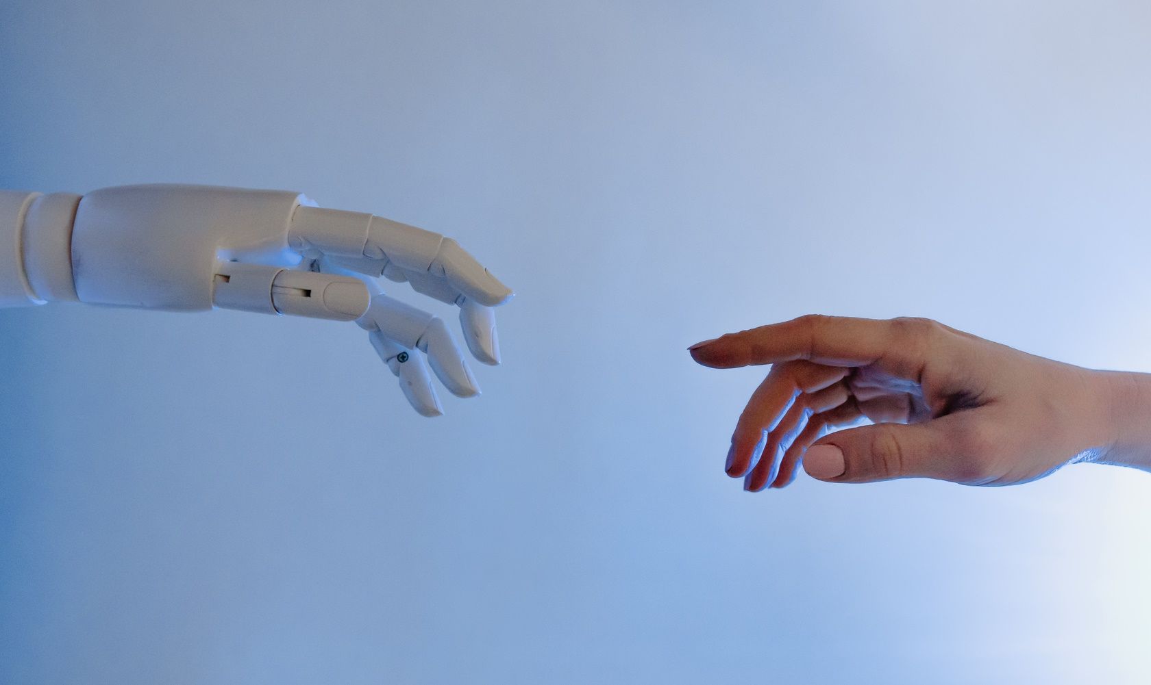 Robotic hand reaching for human hand