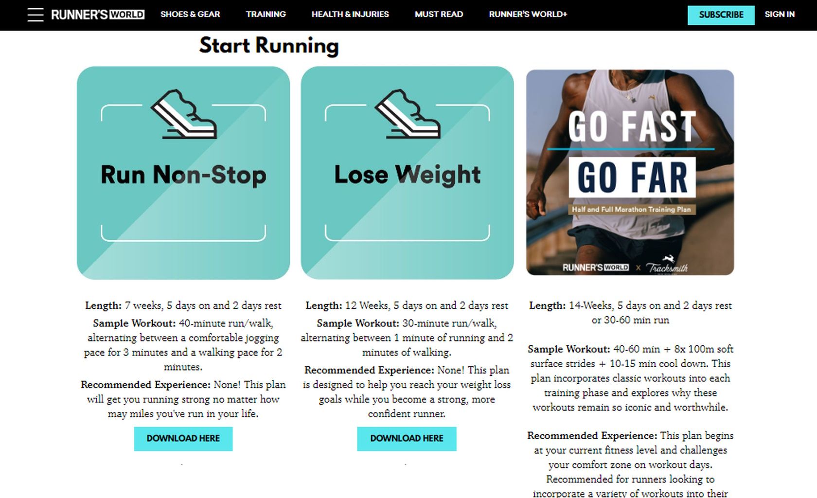 The 9 Best Online Sources for Running Plans