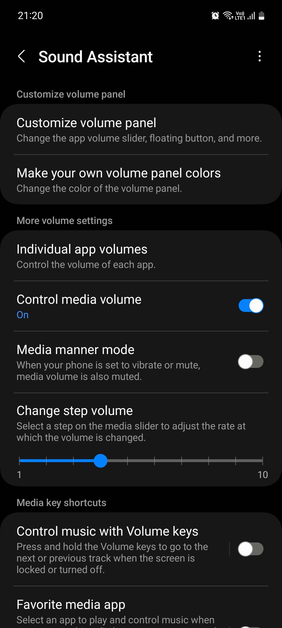 Samsung Good Lock module Sound Assistant features