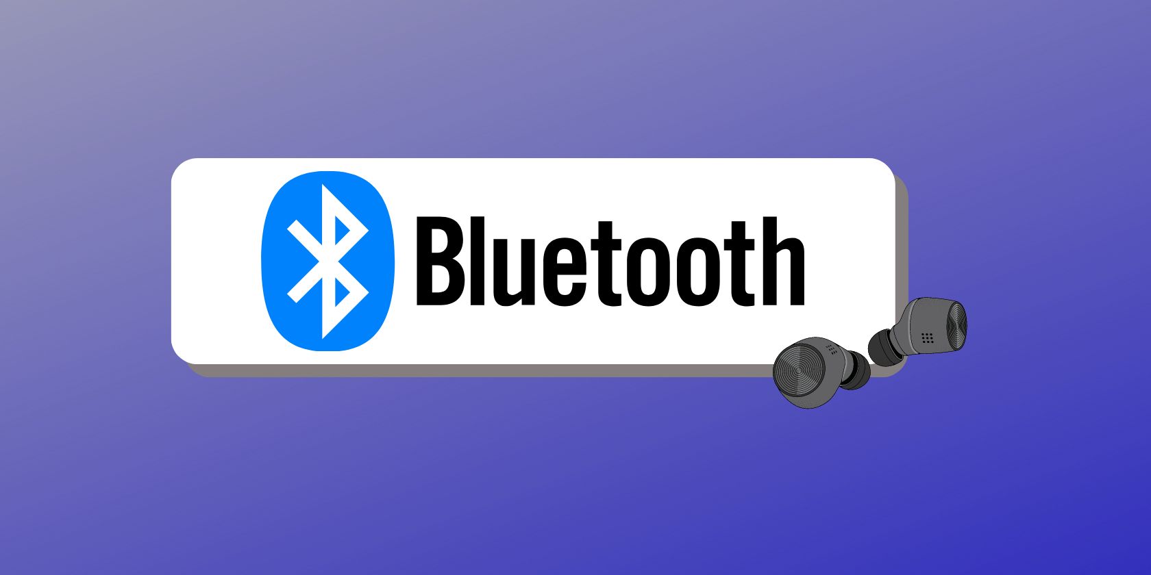 An infographic showing the bluetooth logo and a pair of earphones