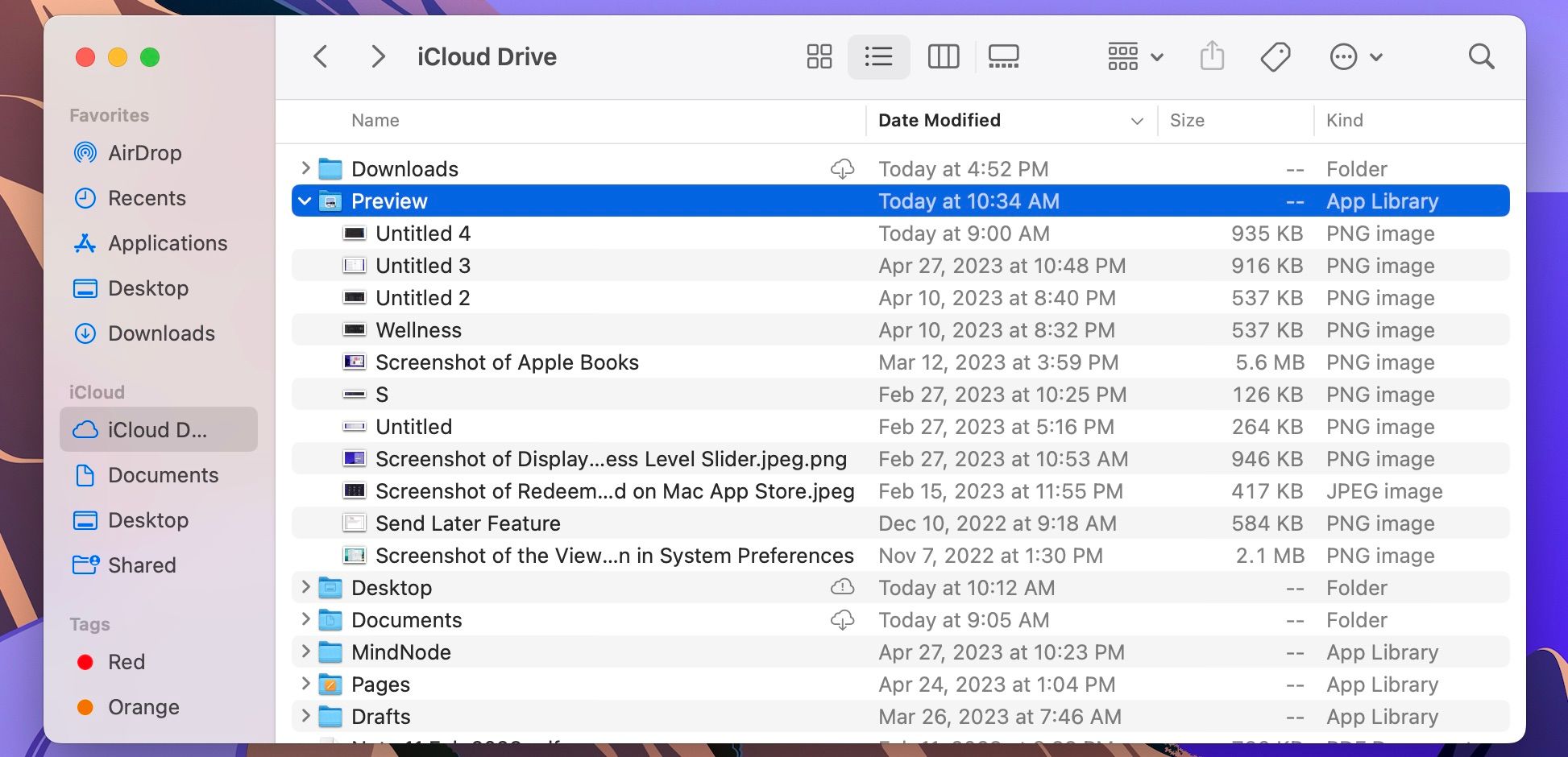 Ikhtisar iCloud Drive di Mac 