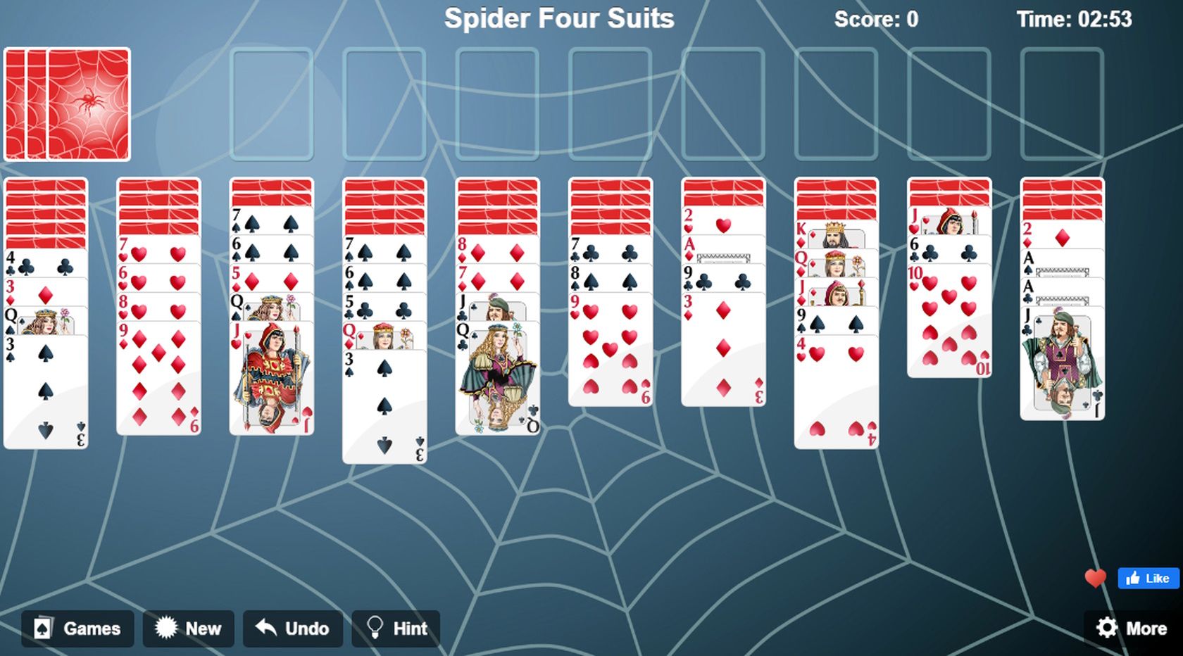 spider solitaire free card game website