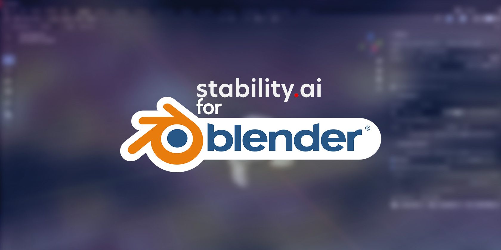 Stability and Blender logos on a background
