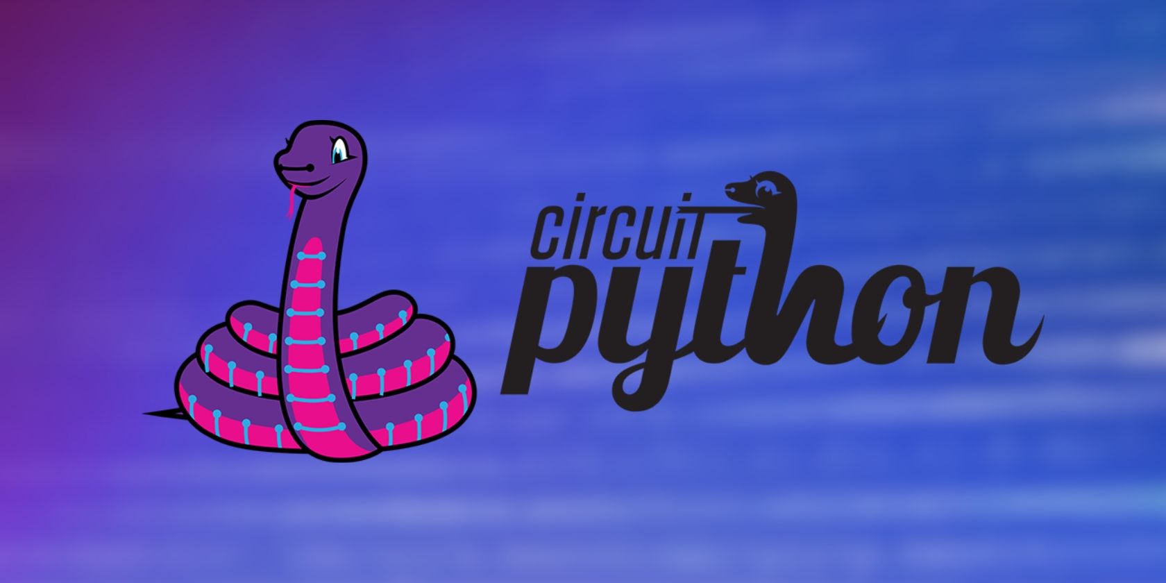 CircuitPython logo comprising a coiled snake