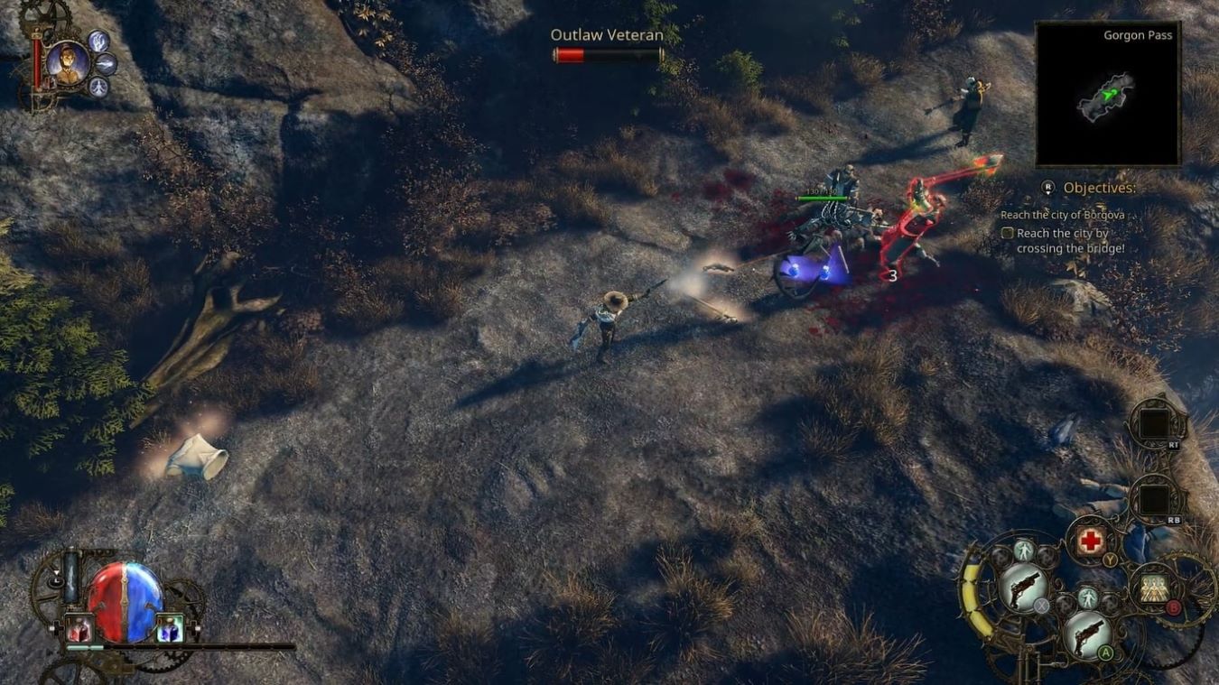 A screenshot of gameplay from The Incredible Adventures of Van Helsing on Xbox Series X 