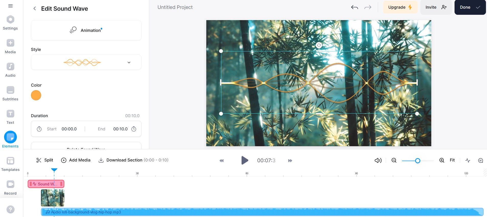 Video and Audio Visualizer on Veed