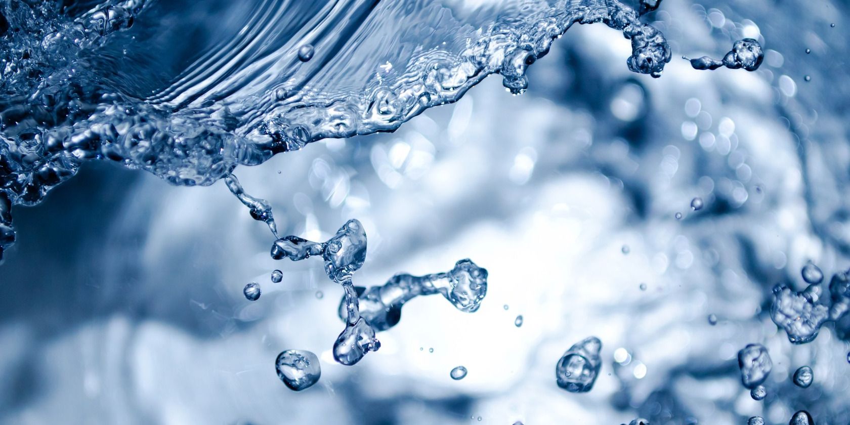 A closeup of a splash of water