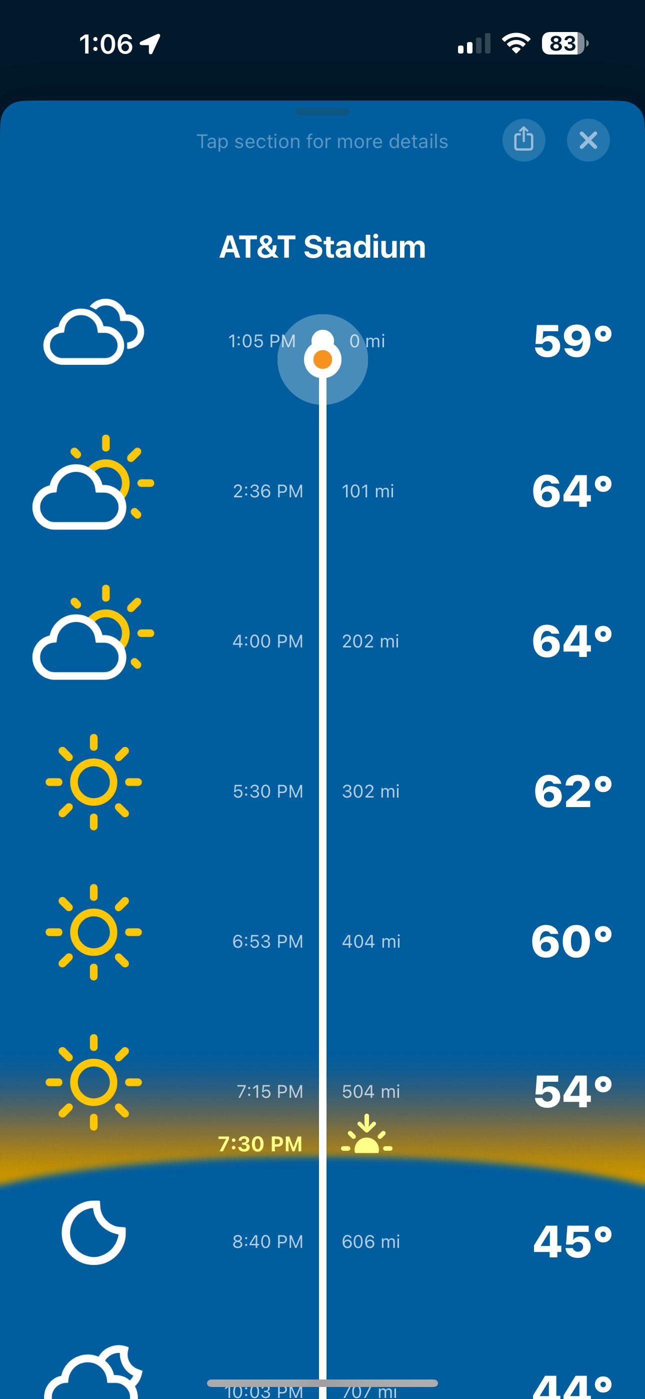 weather on the way timeline
