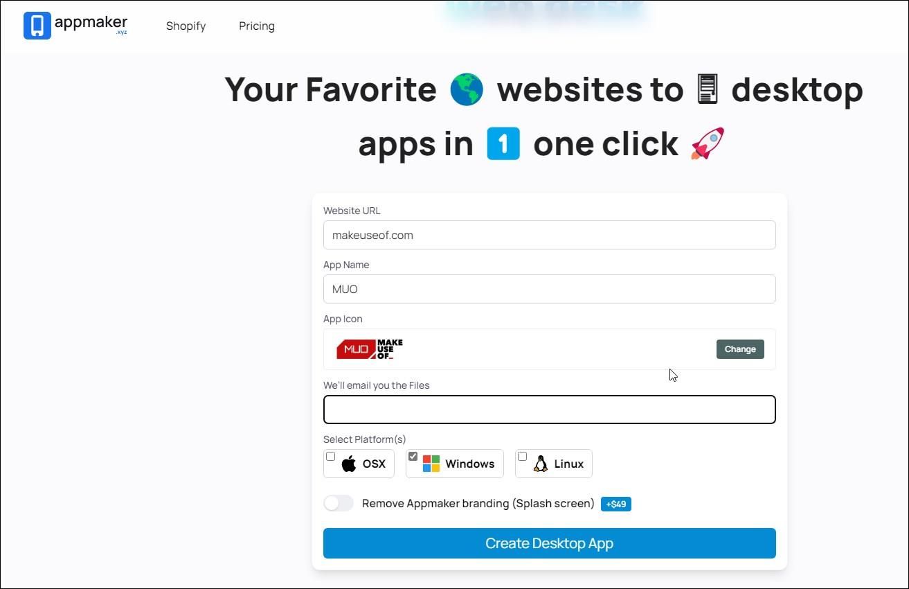 Create A Web2 Desktop Application