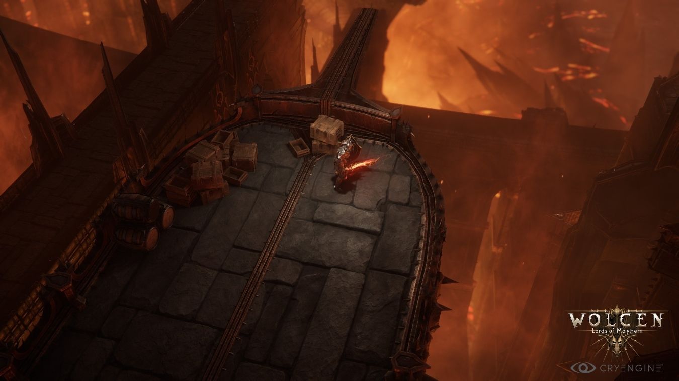 A promotional image of the gameplay for Wolcen Lords of Mayhem 