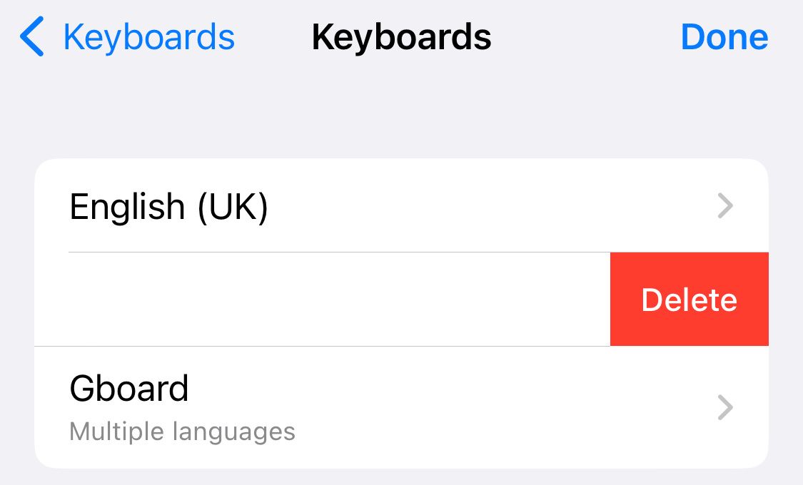 Menghapus keyboard Emoji di iPhone.