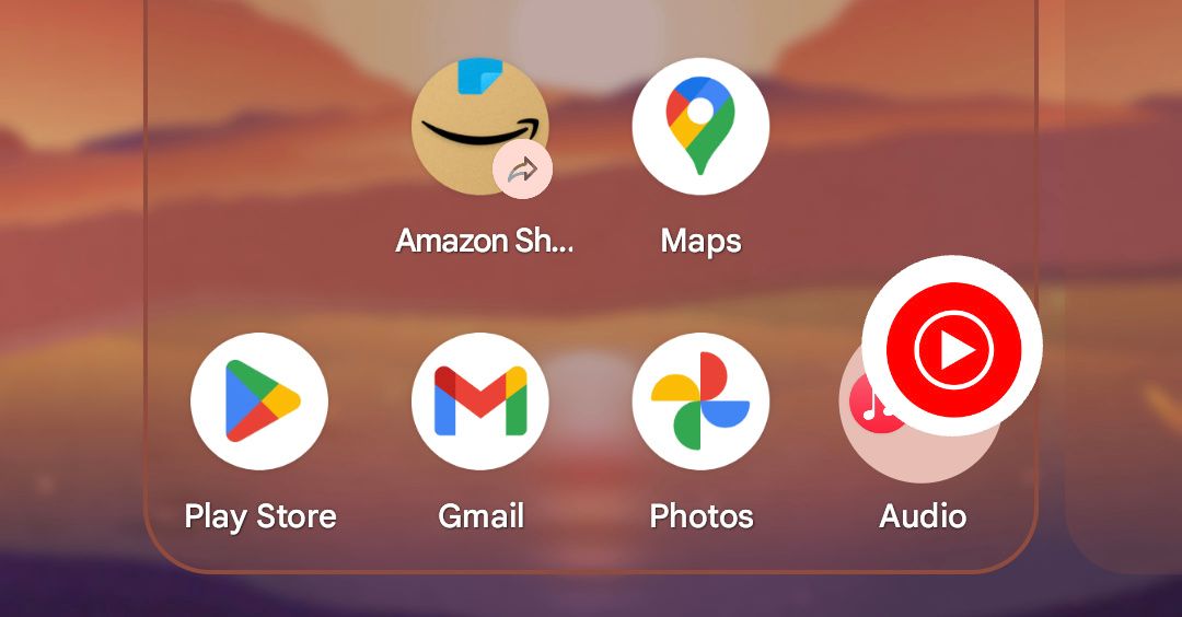 Dropping an app onto a folder in Android.