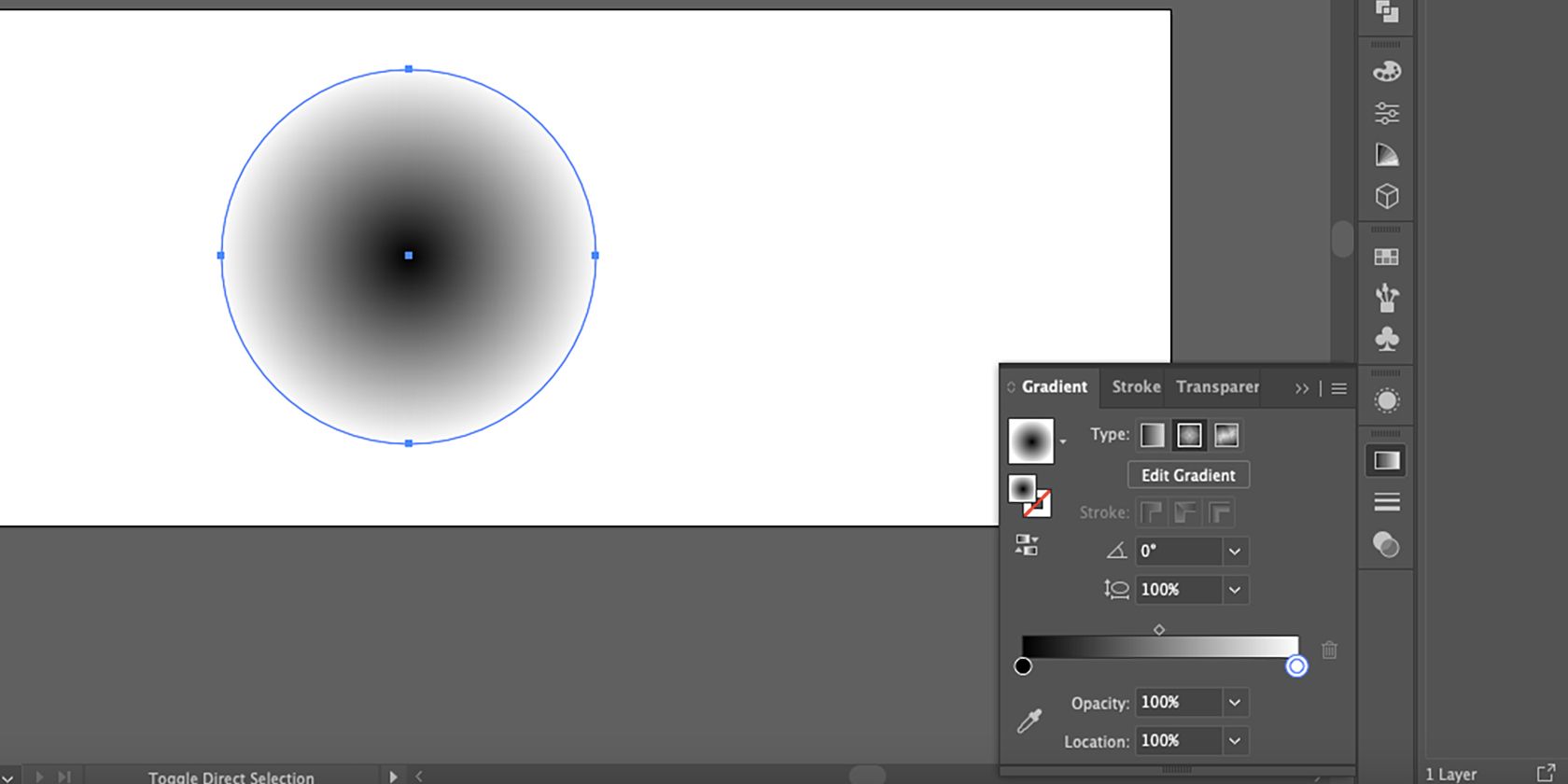 Adobe Illustrator radial gradient