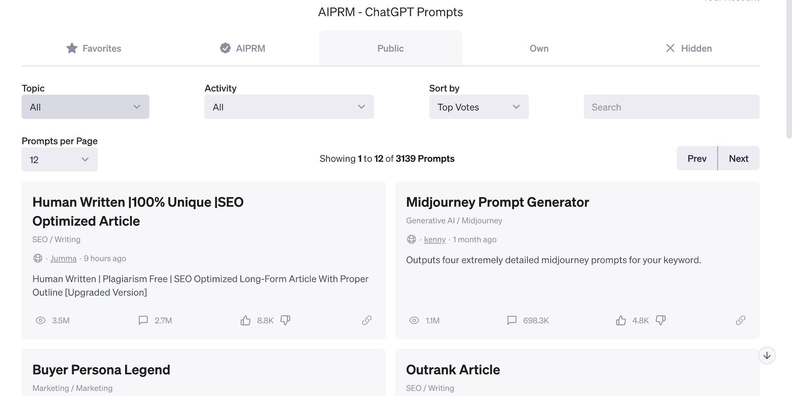 اجرای برنامه افزودنی AIPRM در وب ChatGPT