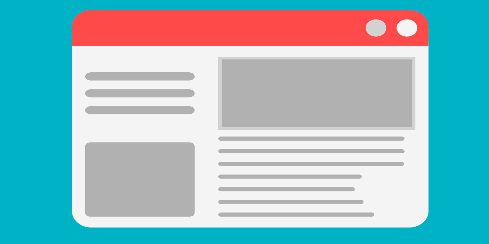 A wireframe illustration of a webpage