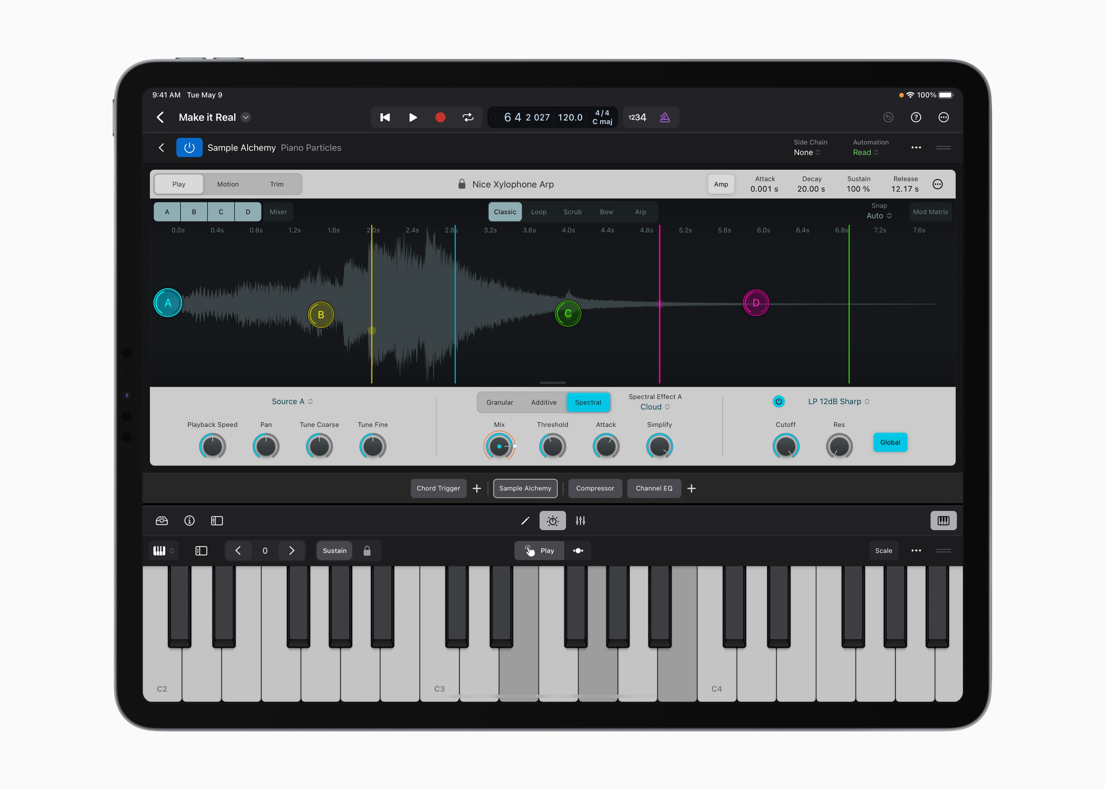 The piano and more on Logic Pro for iPad