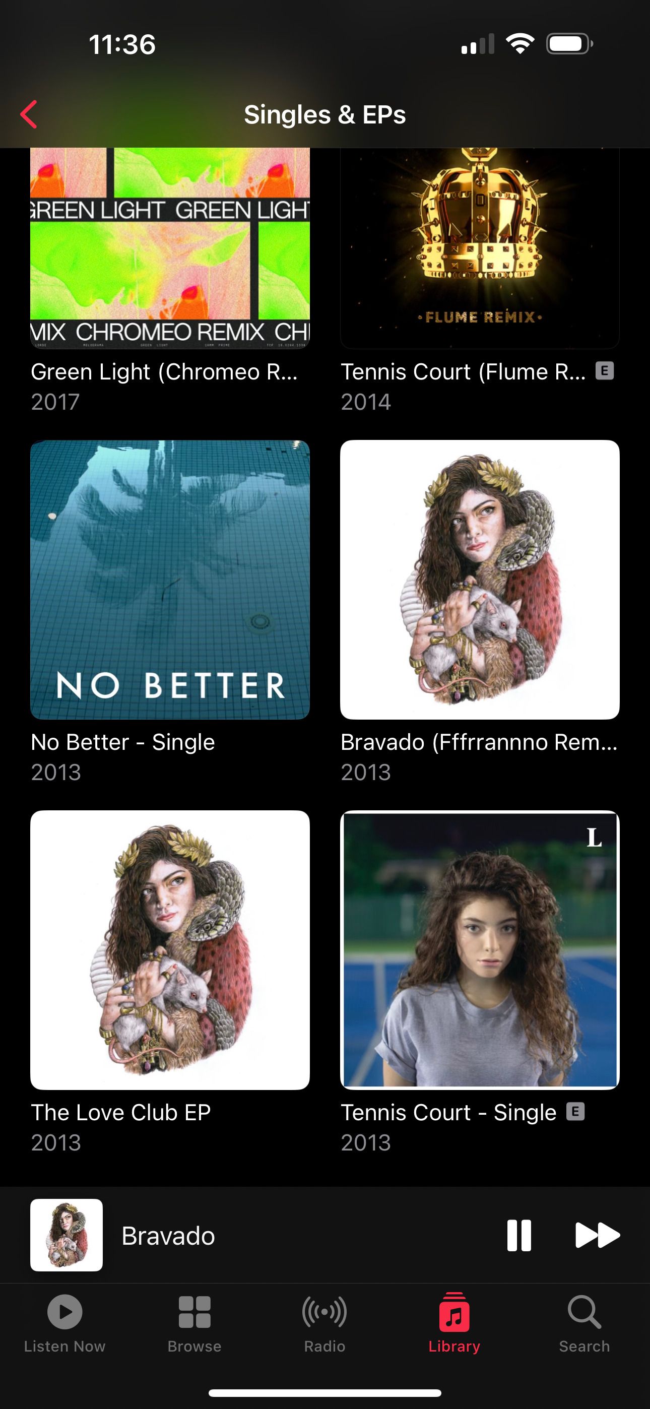 لیست آلبوم Lorde در برنامه Apple Music