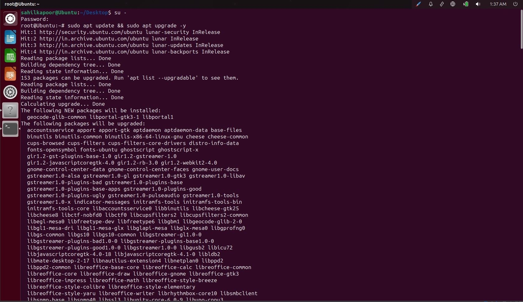 دستور Apt update Linux