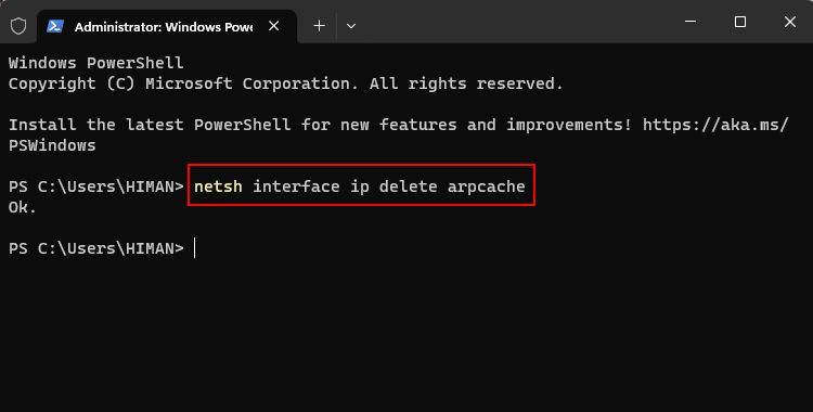 ArpCache CMD In Command Prompt