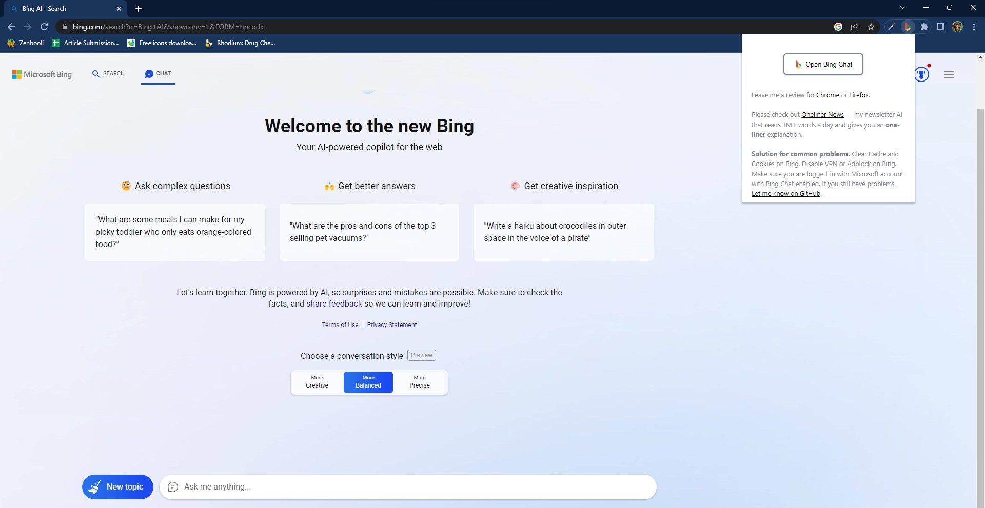 How to Use Bing AI in Google Chrome