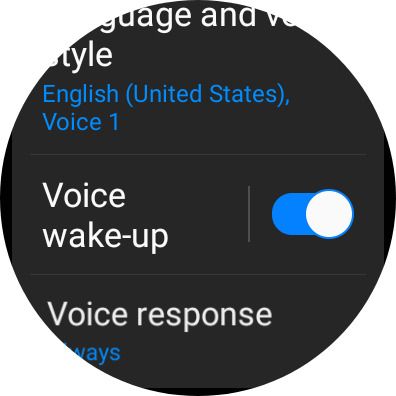 Bixby voice wakeup on Galaxy watch