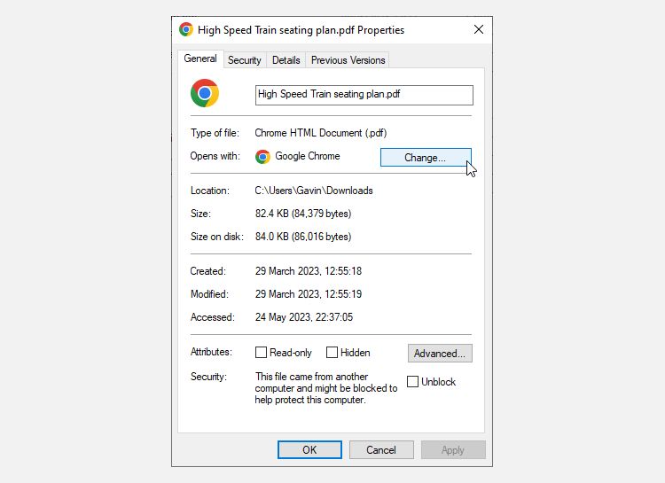 change default PDF viewer windows properties