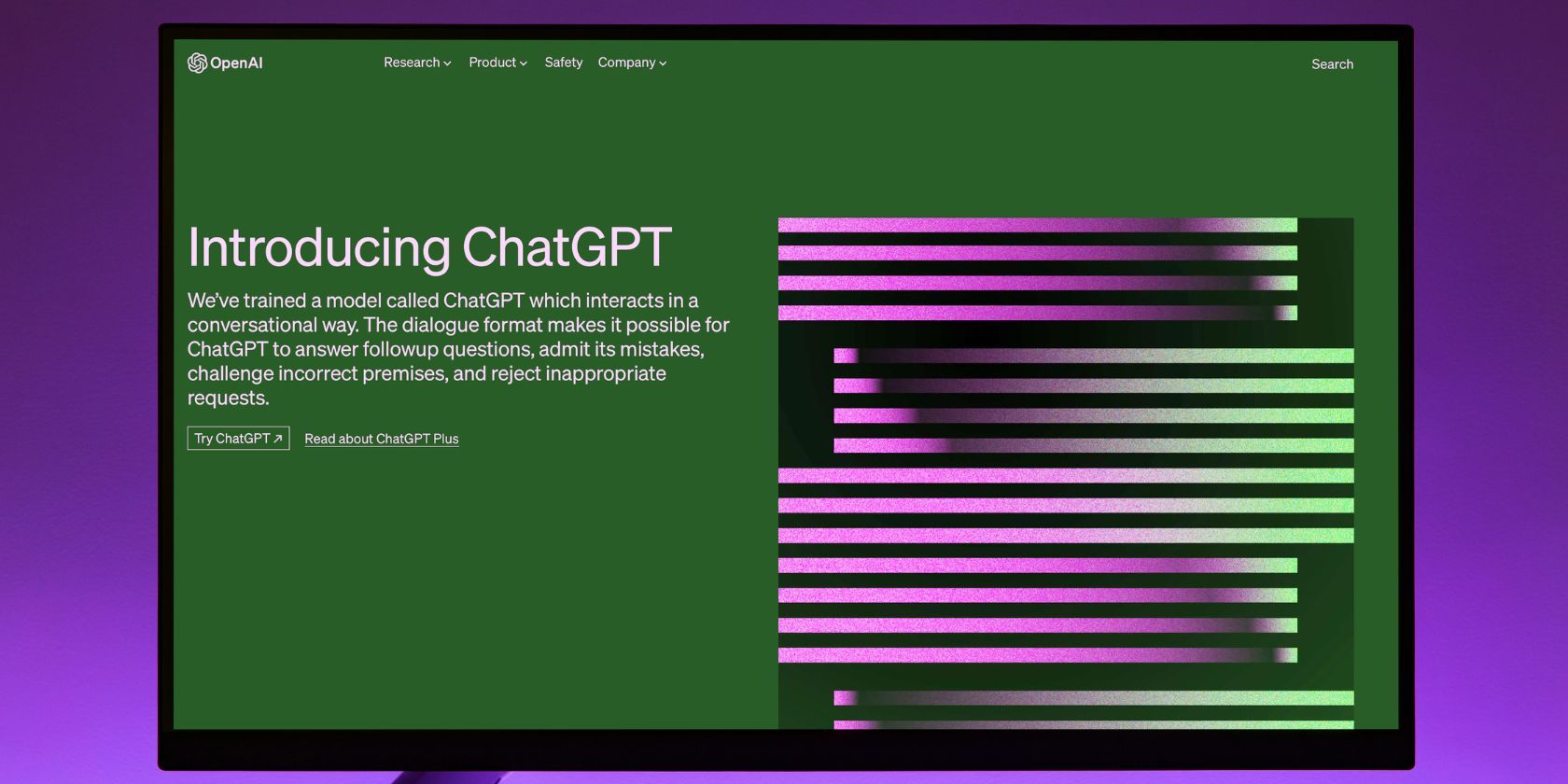 chatgpt site open on desktop monitor