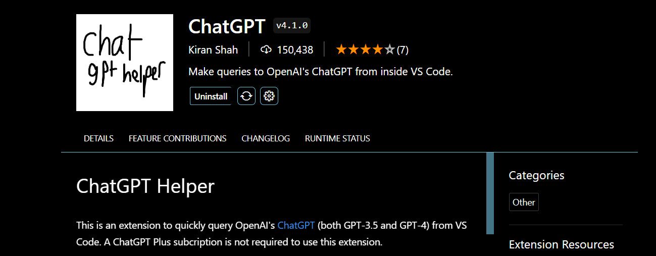 ChatGPT Helper extsnion VS Code